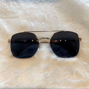 Geometric Aviator Sunglasses